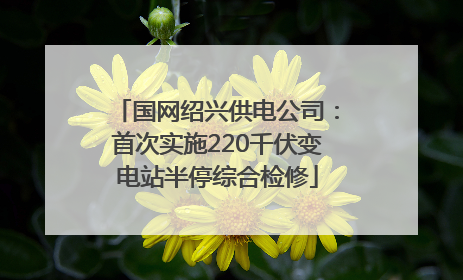 国网绍兴供电公司：首次实施220千伏变电站半停综合检修