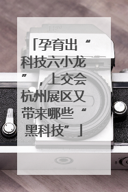 孕育出“科技六小龙”，上交会杭州展区又带来哪些“黑科技”
