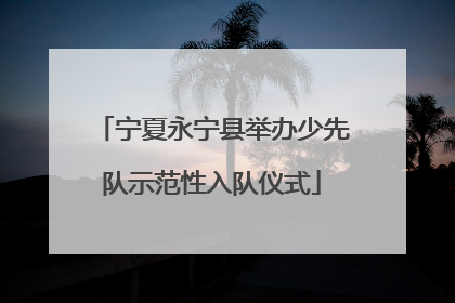 宁夏永宁县举办少先队示范性入队仪式