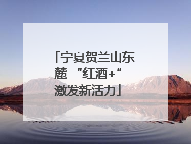 宁夏贺兰山东麓 “红酒+”激发新活力