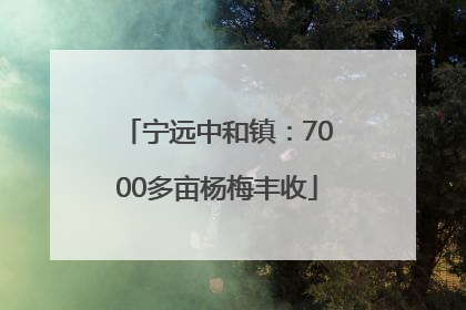 宁远中和镇：7000多亩杨梅丰收