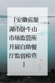 安徽省巢湖市卧牛山市场监管所开展自助餐厅监督检查