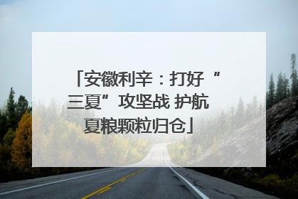安徽利辛：打好“三夏”攻坚战 护航夏粮颗粒归仓