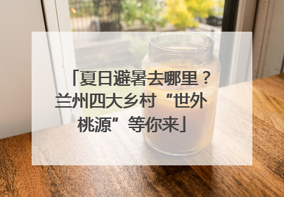 夏日避暑去哪里？兰州四大乡村“世外桃源”等你来