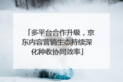 多平台合作升级，京东内容营销生态持续深化种收协同效率