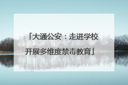 大通公安：走进学校开展多维度禁毒教育