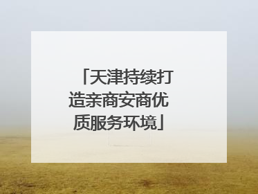 天津持续打造亲商安商优质服务环境