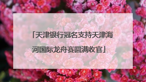天津银行冠名支持天津海河国际龙舟赛圆满收官