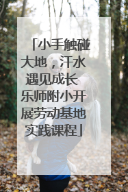 小手触碰大地，汗水遇见成长 乐师附小开展劳动基地实践课程