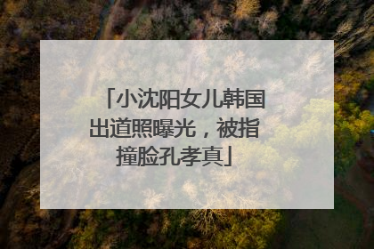 小沈阳女儿韩国出道照曝光，被指撞脸孔孝真