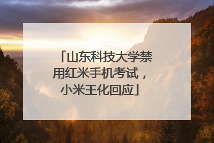 山东科技大学禁用红米手机考试，小米王化回应