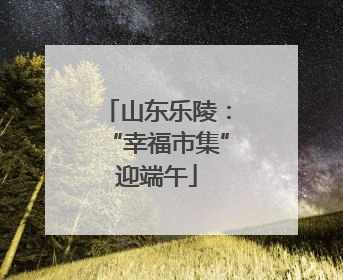 山东乐陵：“幸福市集”迎端午