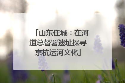 山东任城：在河道总督署遗址探寻京杭运河文化