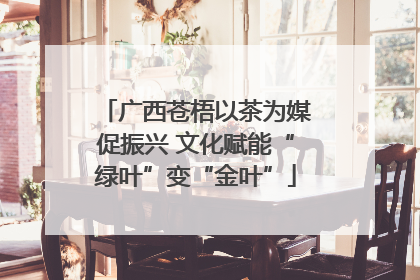 广西苍梧以茶为媒促振兴 文化赋能“绿叶”变“金叶”