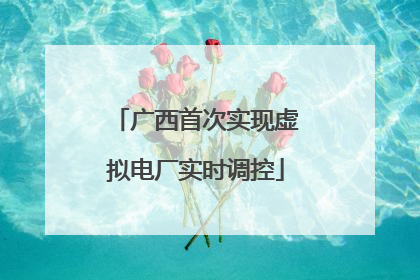 广西首次实现虚拟电厂实时调控