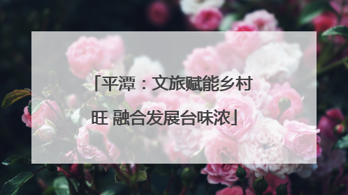 平潭：文旅赋能乡村旺 融合发展台味浓