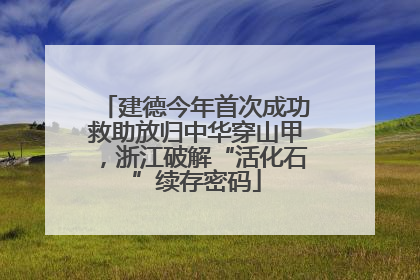 建德今年首次成功救助放归中华穿山甲，浙江破解“活化石”续存密码
