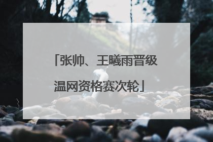 张帅、王曦雨晋级温网资格赛次轮