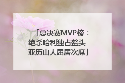 总决赛MVP榜：绝杀哈利独占鳌头 亚历山大屈居次席