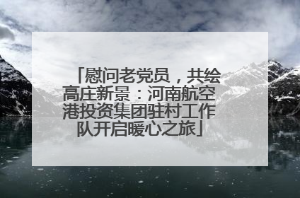 慰问老党员，共绘高庄新景：河南航空港投资集团驻村工作队开启暖心之旅