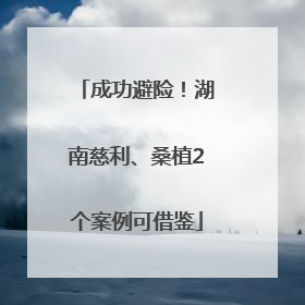 成功避险！湖南慈利、桑植2个案例可借鉴
