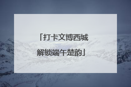 打卡文博西城 解锁端午楚韵