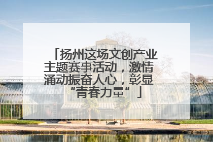 扬州这场文创产业主题赛事活动，激情涌动振奋人心，彰显“青春力量”
