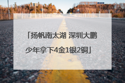 扬帆南太湖 深圳大鹏少年拿下4金1银2铜