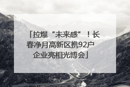 拉爆“未来感”！长春净月高新区携92户企业亮相光博会