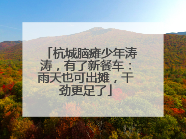 杭城脑瘫少年涛涛，有了新餐车：雨天也可出摊，干劲更足了