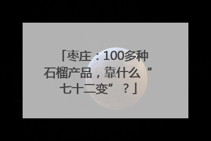 枣庄：100多种石榴产品，靠什么“七十二变”？