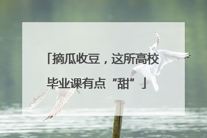 摘瓜收豆，这所高校毕业课有点“甜”