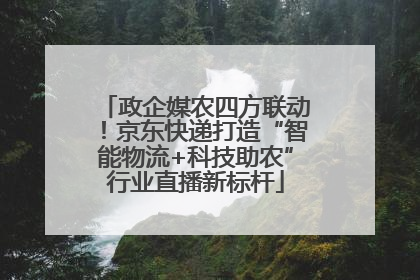 政企媒农四方联动！京东快递打造“智能物流+科技助农”行业直播新标杆