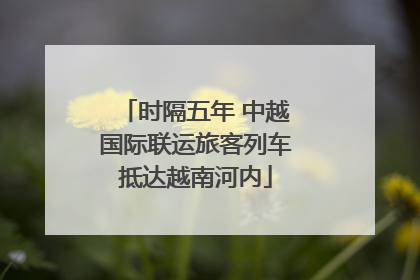 时隔五年 中越国际联运旅客列车抵达越南河内