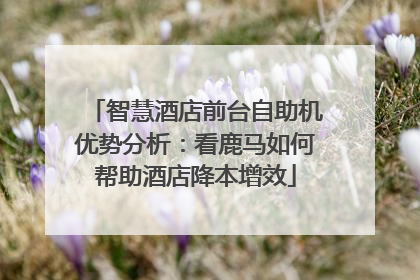 智慧酒店前台自助机优势分析：看鹿马如何帮助酒店降本增效