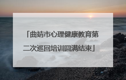 曲靖市心理健康教育第二次巡回培训圆满结束