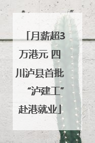 月薪超3万港元 四川泸县首批“泸建工”赴港就业