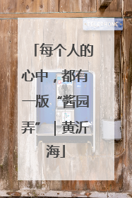 每个人的心中，都有一版“酱园弄”｜黄沂海