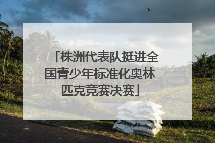 株洲代表队挺进全国青少年标准化奥林匹克竞赛决赛