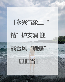 永兴气象三“精”护安澜 迎战台风“蝴蝶”显担当