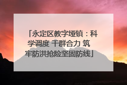 永定区教字垭镇：科学调度 干群合力 筑牢防洪抢险坚固防线