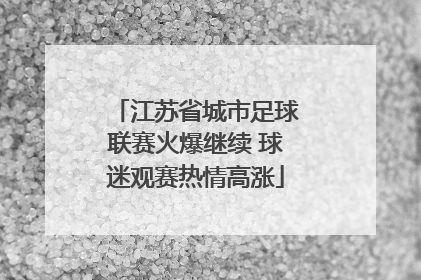 江苏省城市足球联赛火爆继续 球迷观赛热情高涨