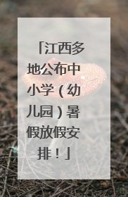 江西多地公布中小学（幼儿园）暑假放假安排！