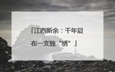 江西新余：千年夏布一支独“绣”