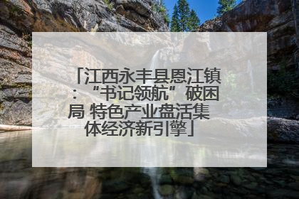 江西永丰县恩江镇：“书记领航”破困局 特色产业盘活集体经济新引擎