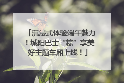 沉浸式体验端午魅力！城阳巴士“粽”享美好主题车厢上线！