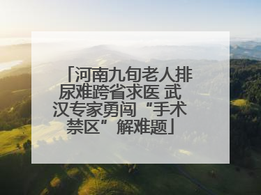 河南九旬老人排尿难跨省求医 武汉专家勇闯“手术禁区”解难题