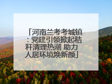 河南兰考考城镇：党建引领掀起秸秆清理热潮 助力人居环境焕新颜