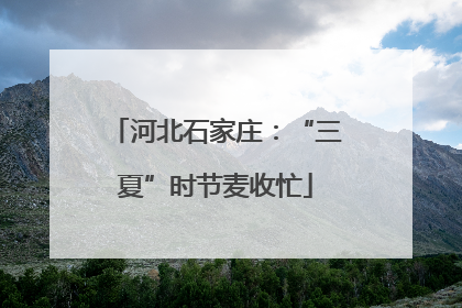 河北石家庄：“三夏”时节麦收忙