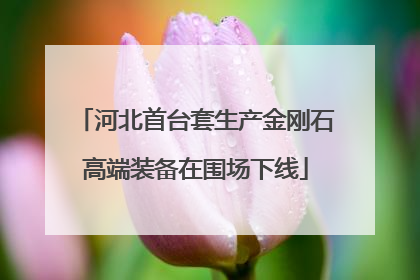 河北首台套生产金刚石高端装备在围场下线